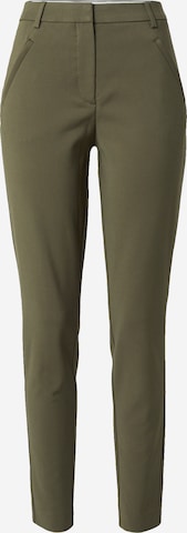 Coupe slim Pantalon 'Angelie' FIVEUNITS en vert : devant