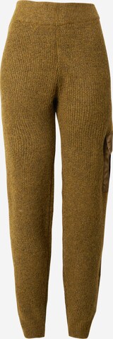 PIECES Tapered Pants 'NAURA' in Brown: front