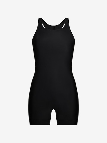 WALLIEN Active Swimsuit 'Boyleg' in Black: front