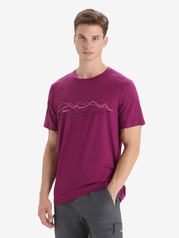 T-Shirt fonctionnel ICEBREAKER en violet : devant