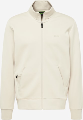 Veste de survêtement 'Skaz' BOSS Green en beige : devant