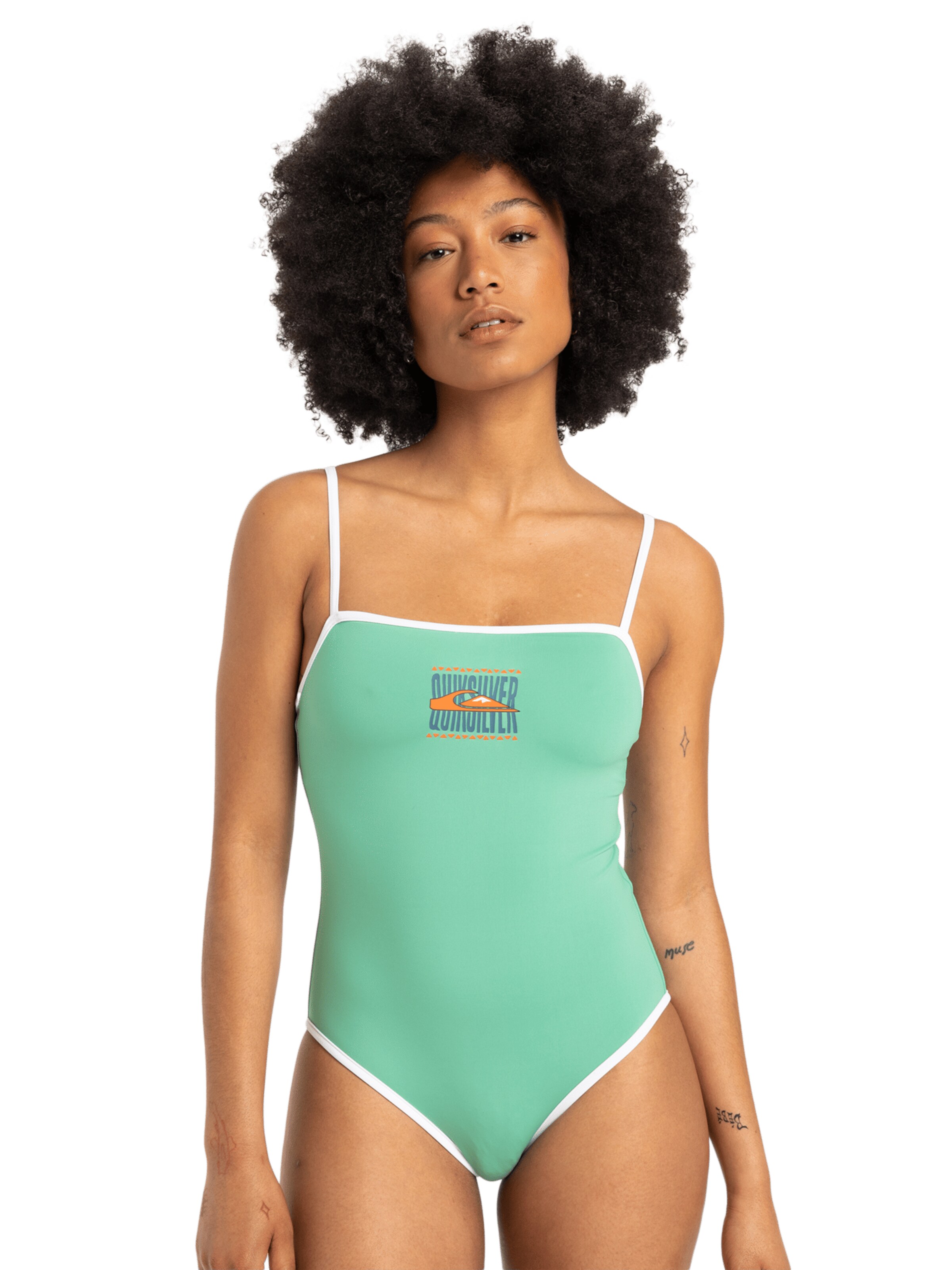 Invisible Maillot de bain 'Veniza' QUIKSILVER en vert : devant