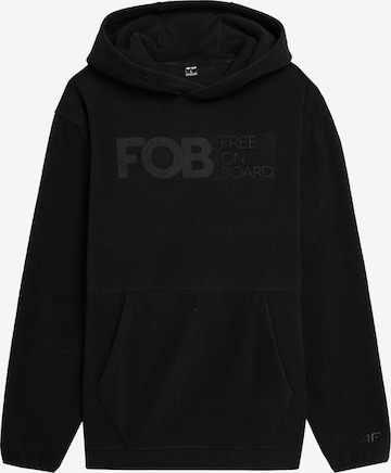 Sweat-shirt 4F en noir : devant