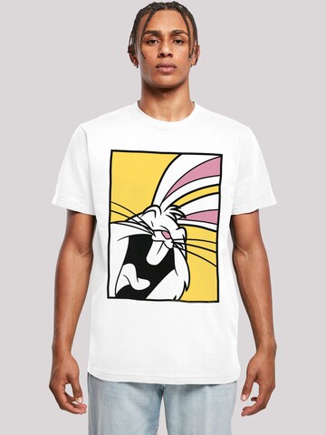 Maglietta 'Looney Tunes Bugs Bunny Laughing' di F4NT4STIC in bianco: frontale