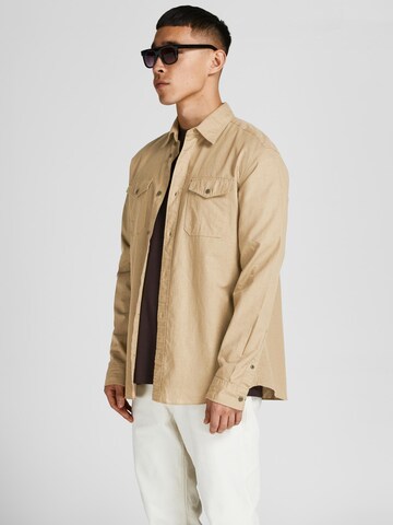 JACK & JONES Regular Fit Hemd 'SUMMER FIELD' in Braun: Vorderseite