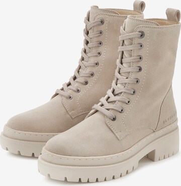 Elbsand Lace-Up Ankle Boots in Beige