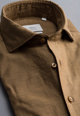 ETERNA Regular fit Overhemd in Bruin