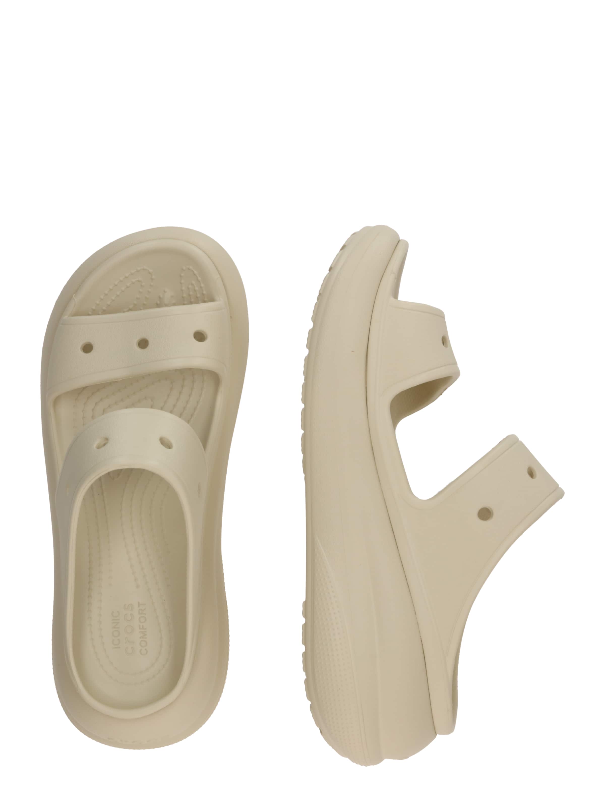 Crocs Plätu 'Classic Crush', värv beež