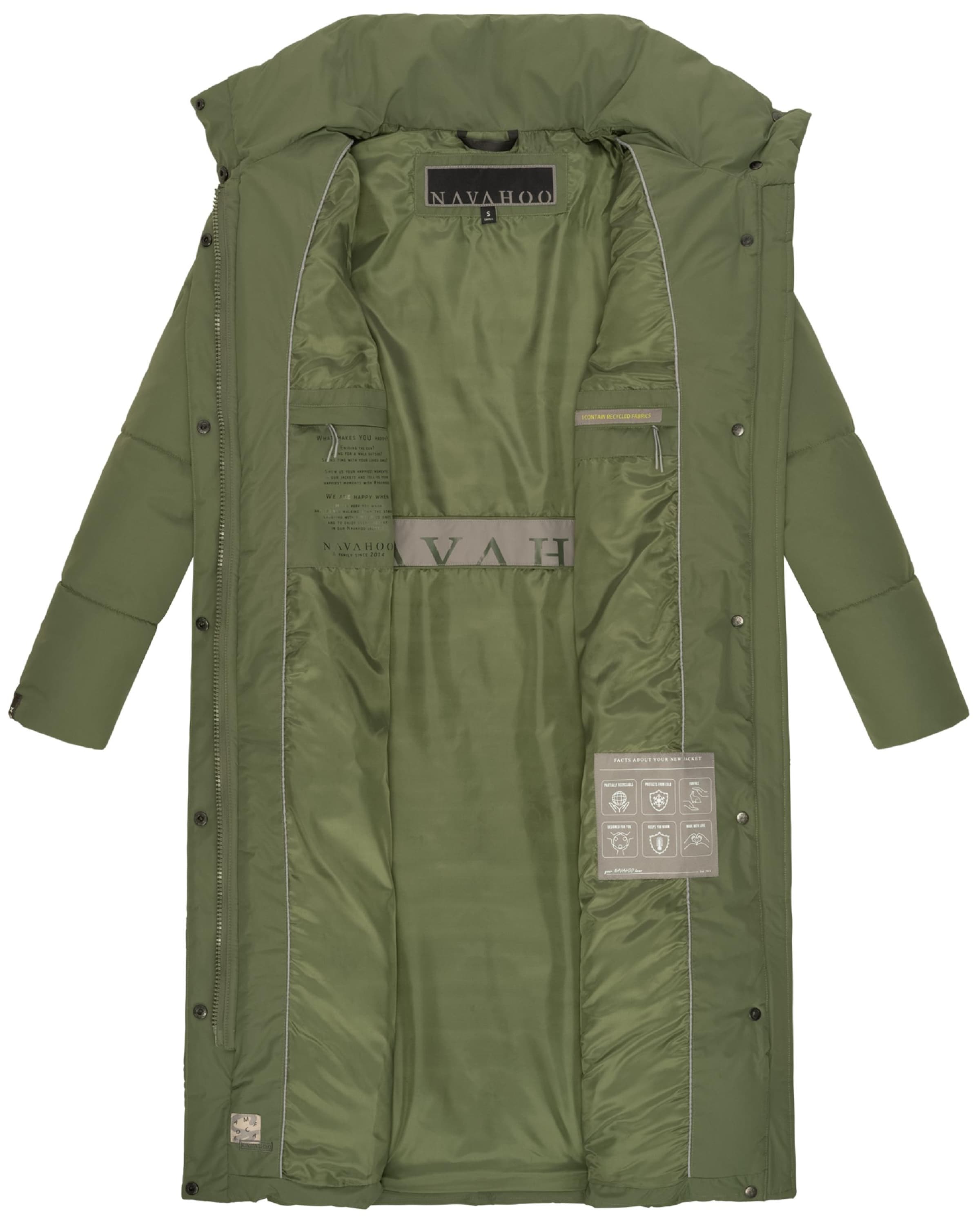 NAVAHOO Winter coat 'Der Wahnsinn 14' in Green