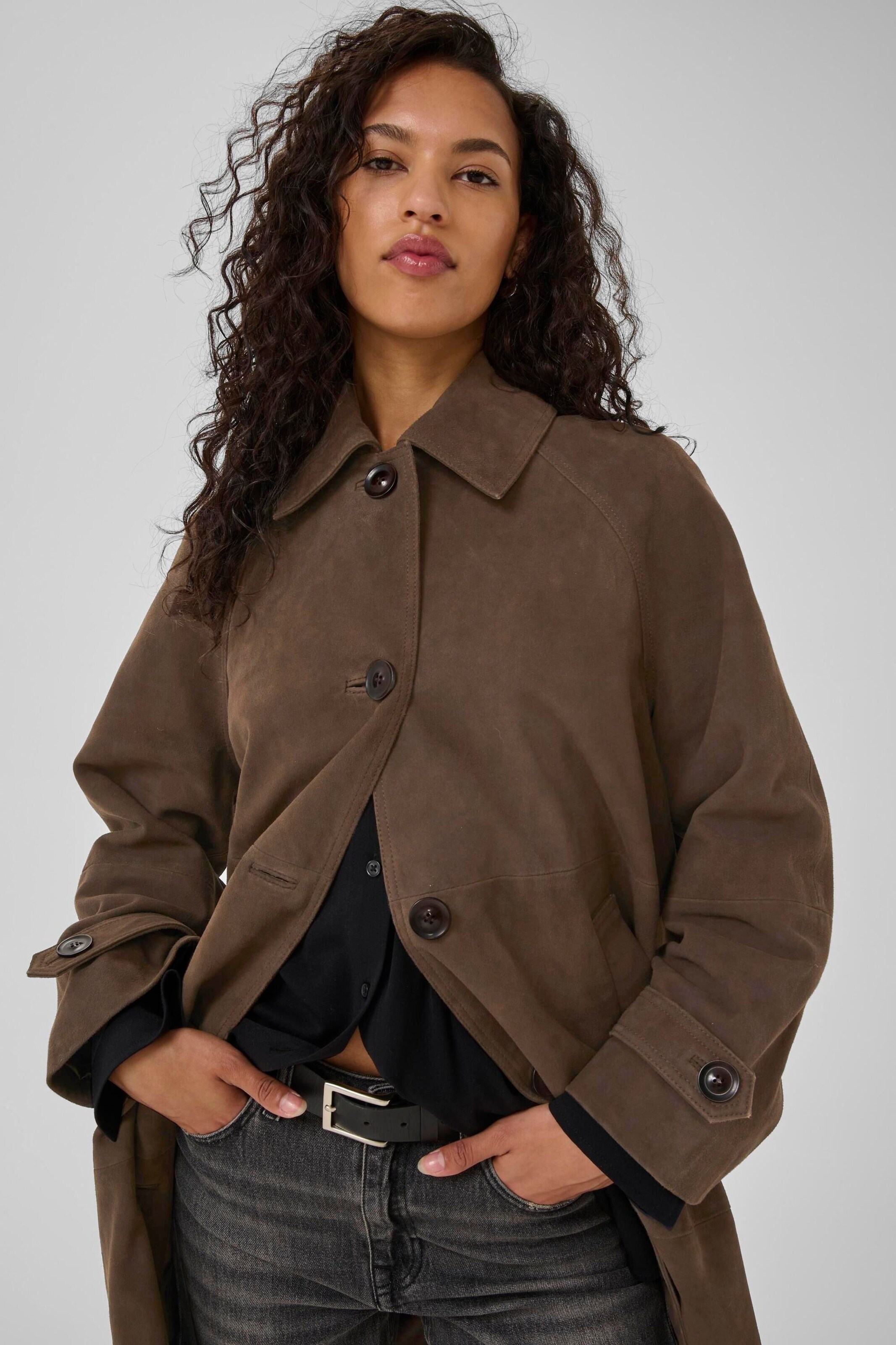 My Essential Wardrobe Overgangsfrakke i brun