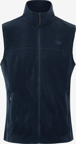 Threadbare Bodywarmer 'Hike' in Blauw: voorkant