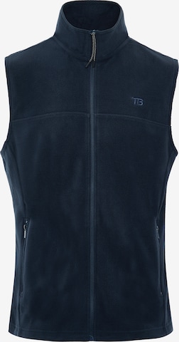 Threadbare Bodywarmer 'Hike' in Blauw: voorkant