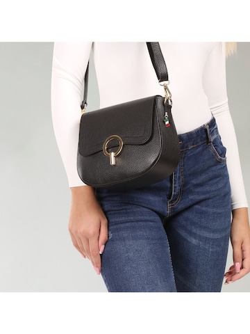 Borsa a spalla di Florence in nero: frontale