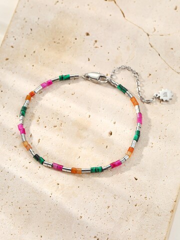 Braccialetto 'Candy Color Tube Bead' di Hey Happiness in argento