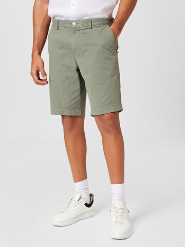 BOSS Regular Chino in Groen: voorkant