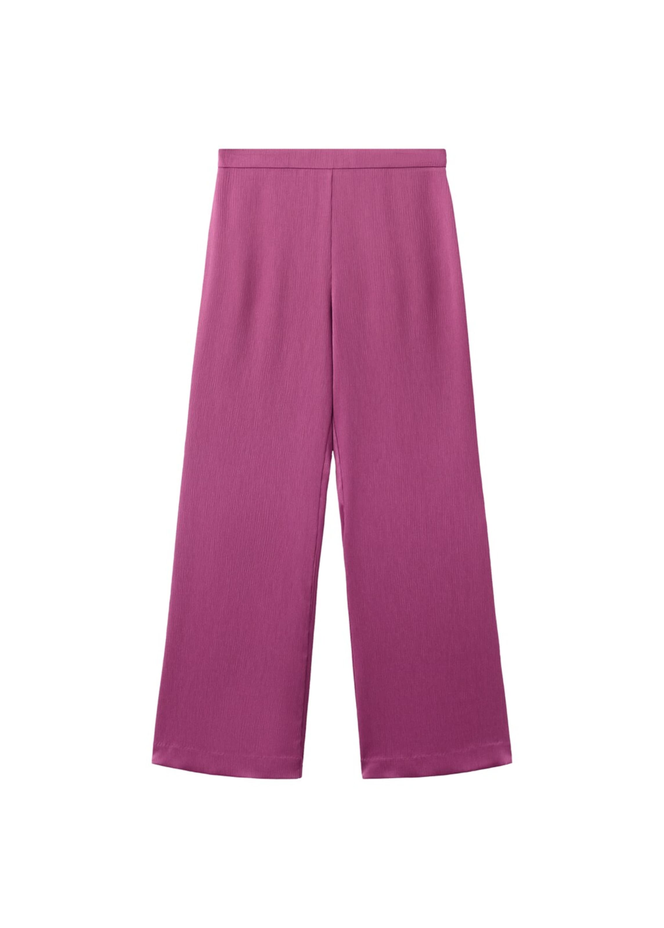 MANGO Wide leg Pants 'Greta' in Purple: front