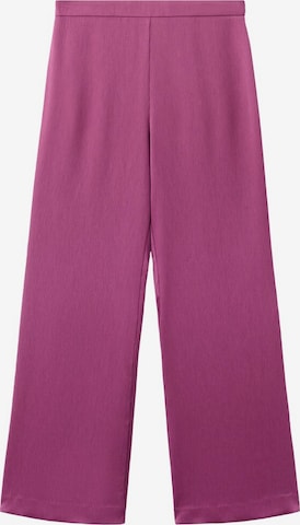 MANGO Wide leg Pants 'Greta' in Purple: front