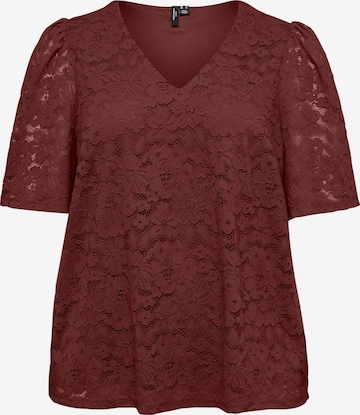 Vero Moda Curve Bluse 'VMCHoney' i rød: forside