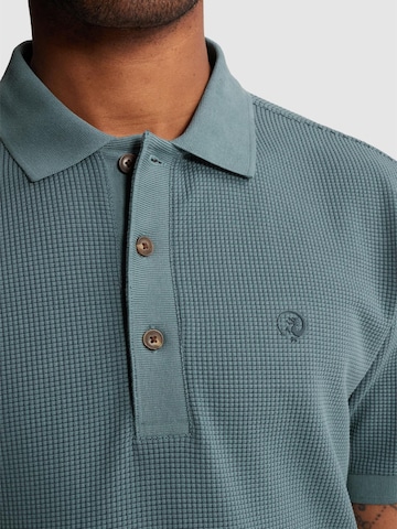 CAST IRON Paita 'Polo shirt with waffle texture' värissä sininen