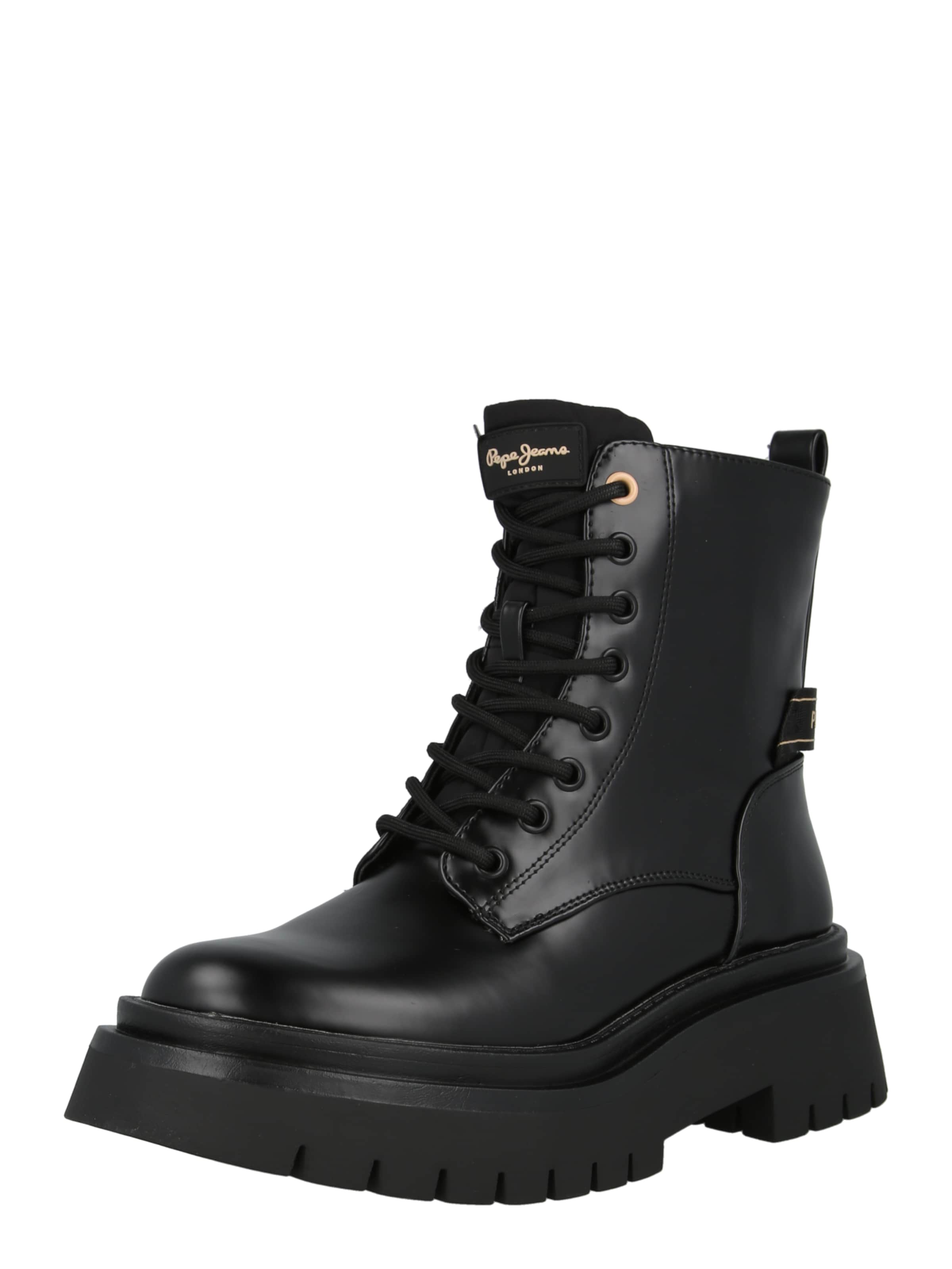 Pepe Jeans Ботинки на шнуровке 'Queen Handler' в Черный: спереди