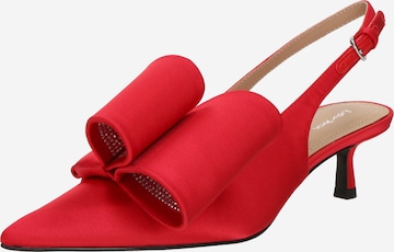 & Other Stories Čevlji s peto in s paščki | rdeča barva: sprednja stran