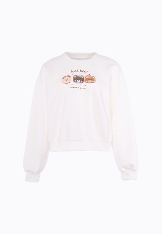 Sweat-shirt 'Pop' MYMO en blanc : devant