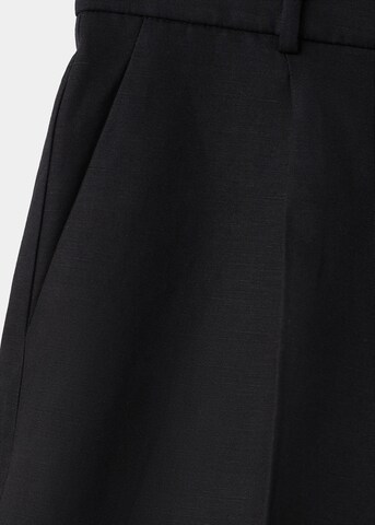 MANGO Loosefit Veckad byxa 'Sansa' i svart