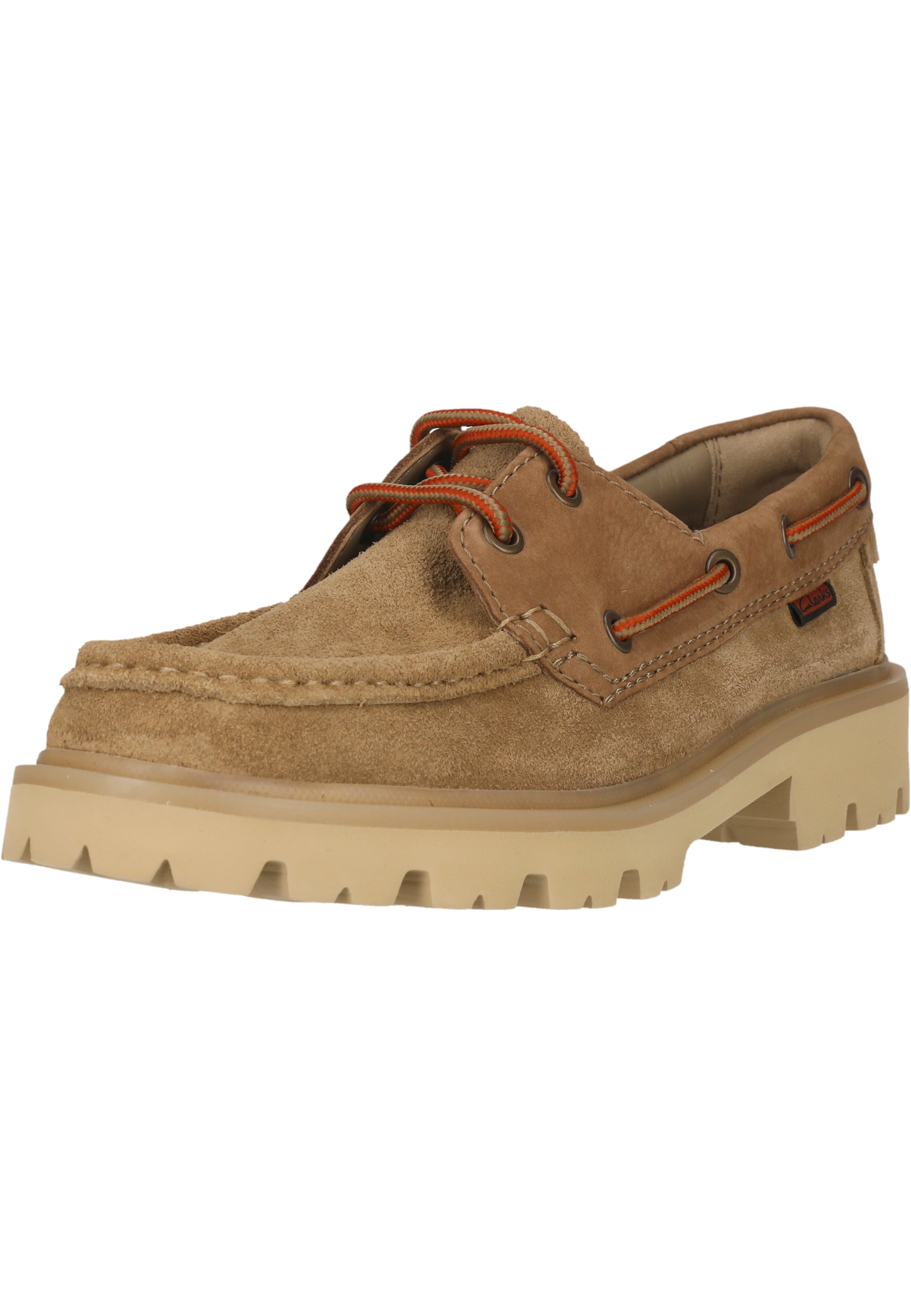 CLARKS Schnürschuhe 'Cleyhill Boat' in Braun: Vorderseite