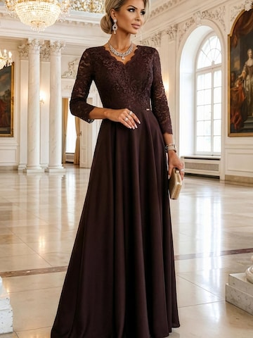 Numoco Abendkleid 'Maxikleid Amber'‌‌‌‌‌‌‌‌ in Braun