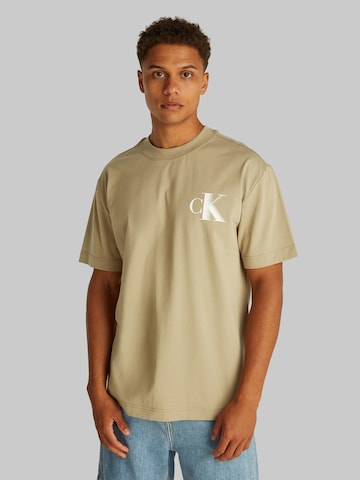 T-Shirt Calvin Klein Jeans en marron : devant