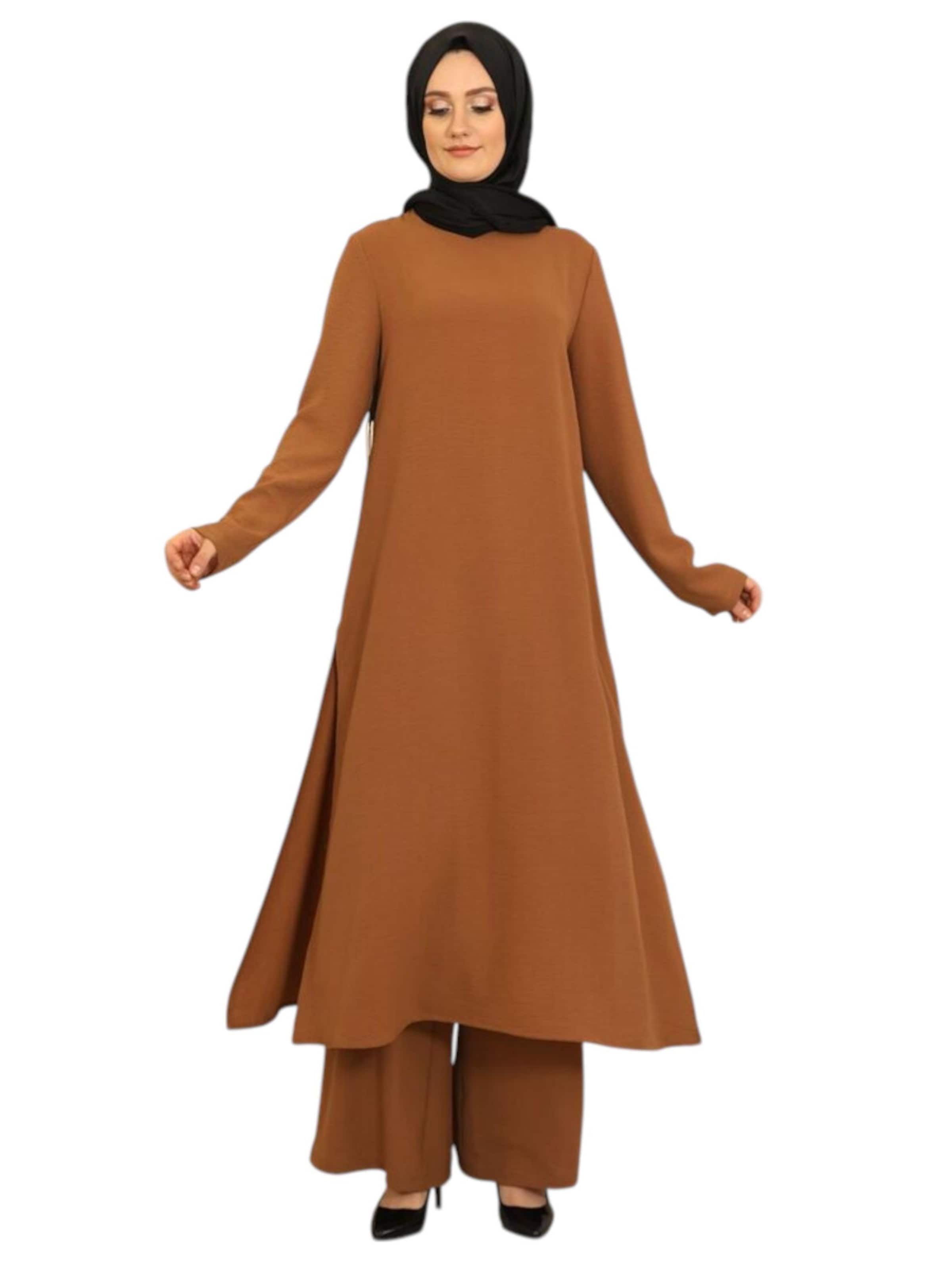 fashionshowcase Buksedragt 'Modest ECE-Set' i brun