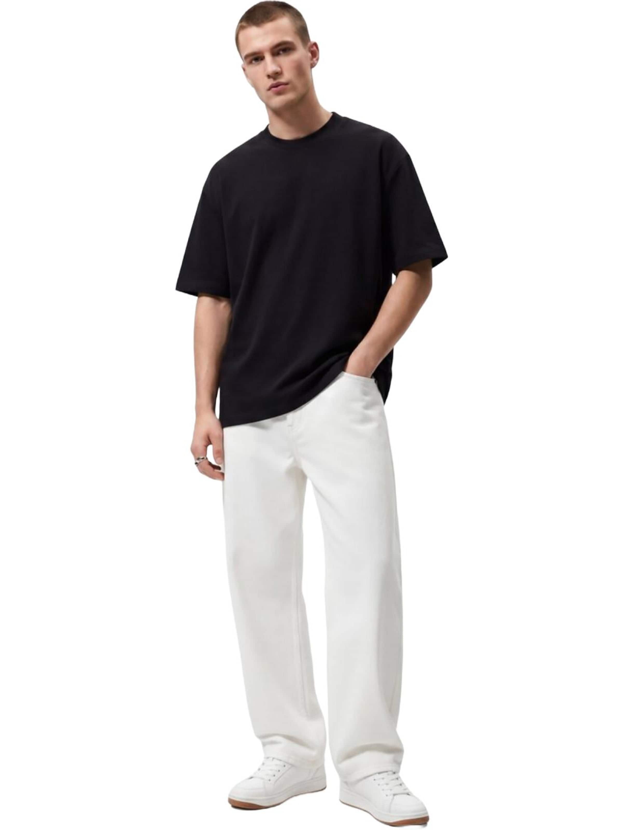 LTB Jeans Shirt 'LTB Jeans Basic Rundhals-T-Shirt'‌‌‌ in Schwarz: Vorderseite