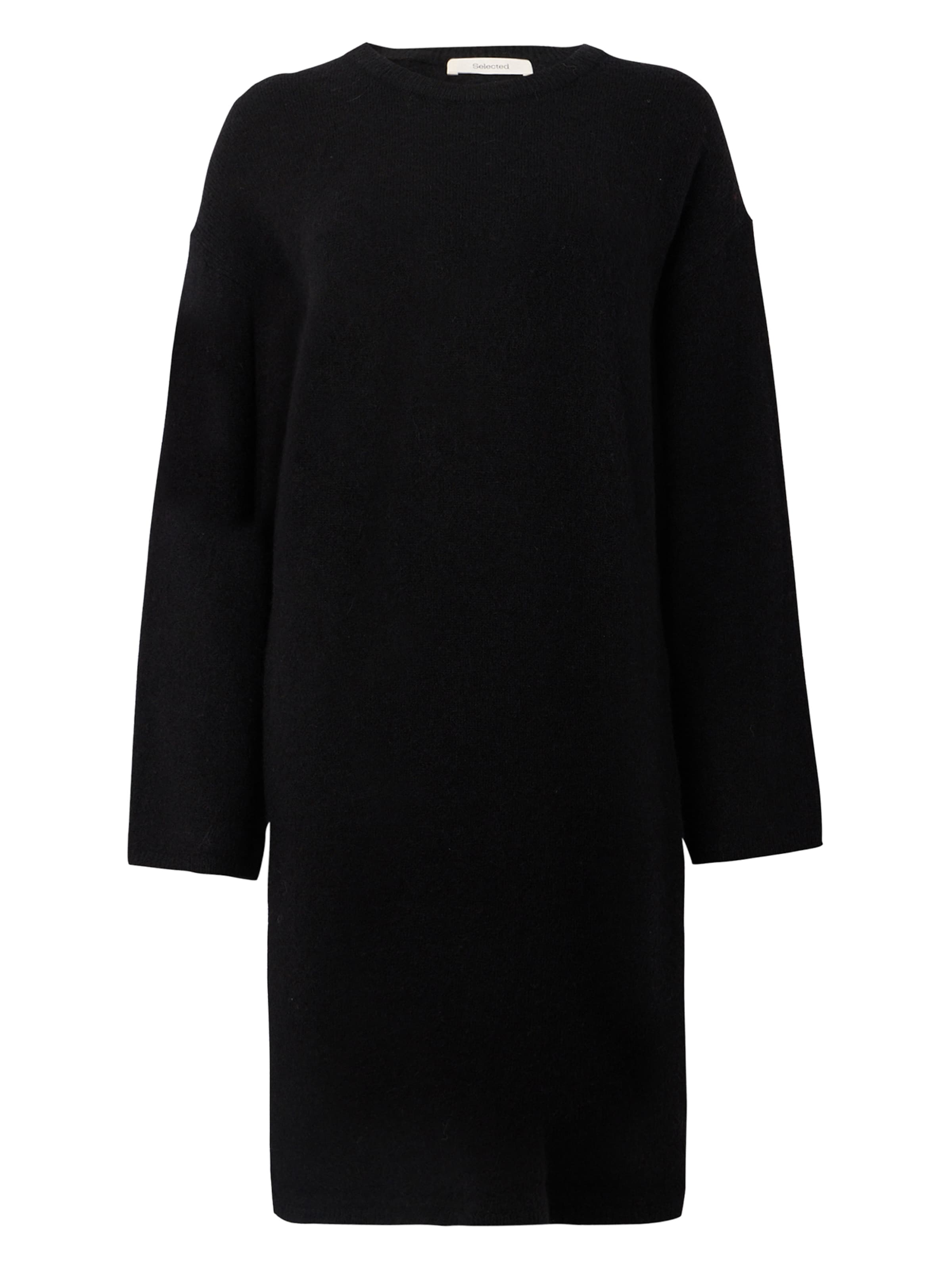 SELECTED Pletena obleka 'SLFLULU' | črna barva, Prikaz izdelka
