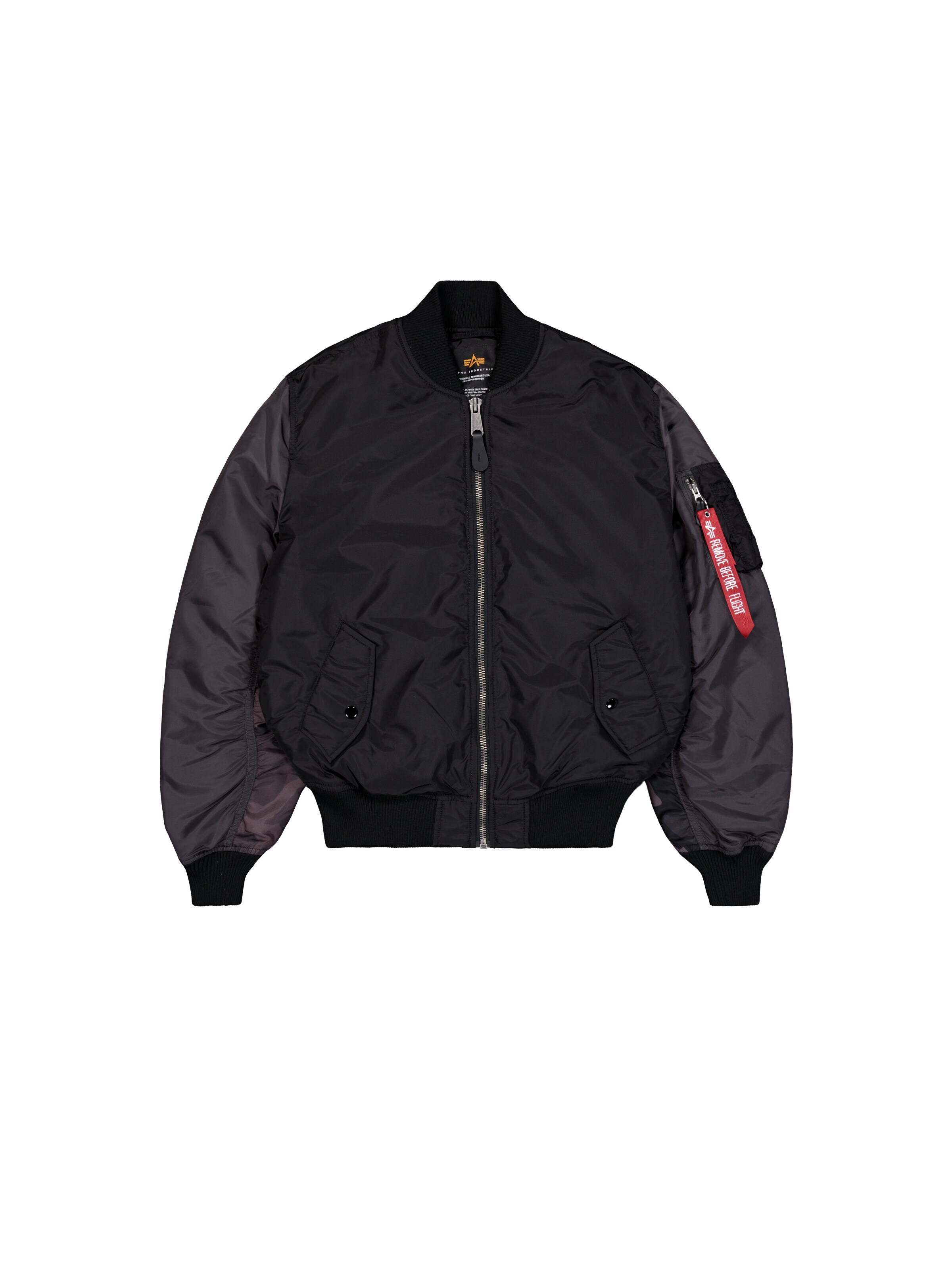 ALPHA INDUSTRIES Between-Season Jacket 'MA-1' in Black: front