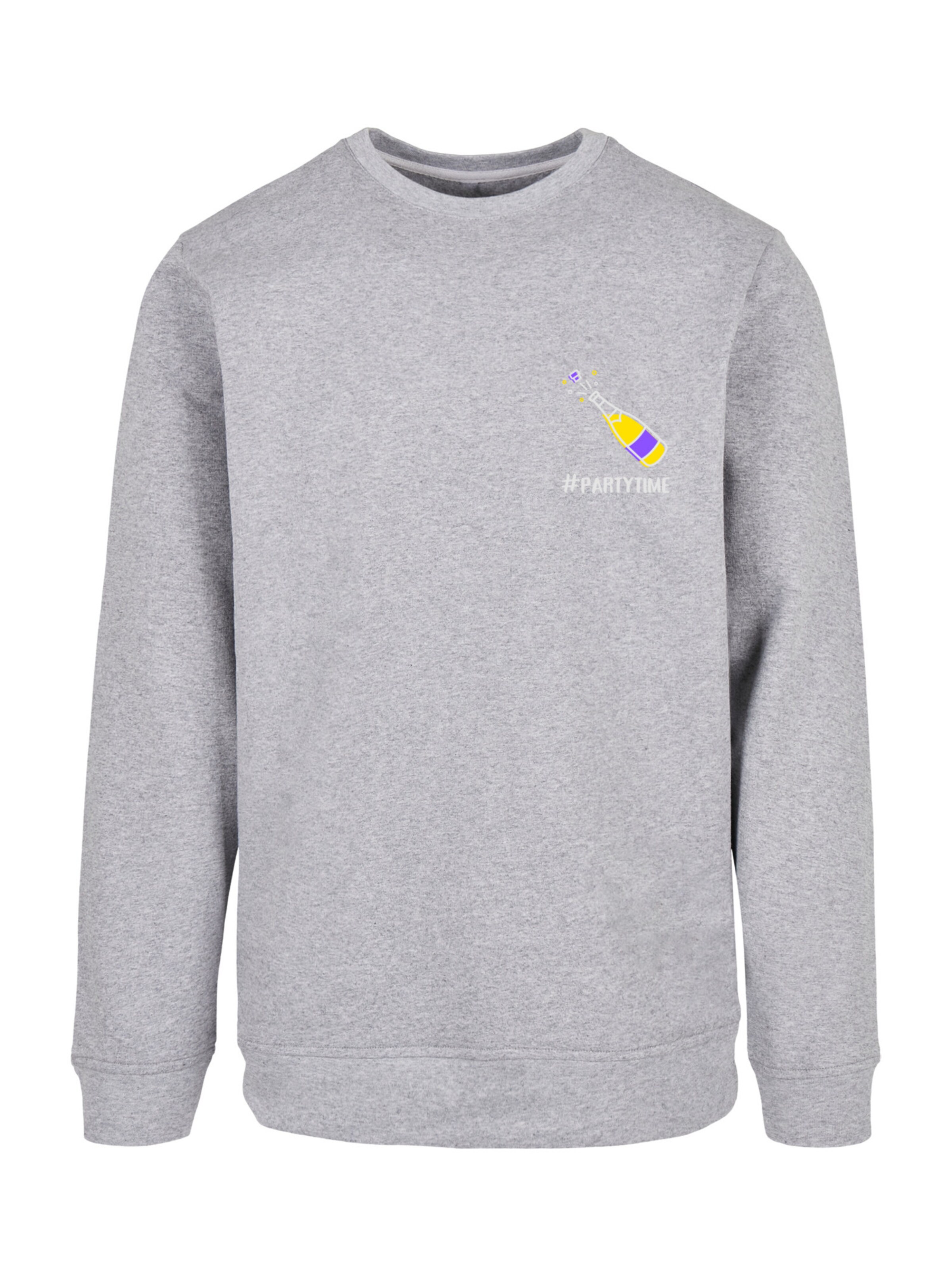 Sweat-shirt 'Silvester Party #partytime' F4NT4STIC en gris : devant