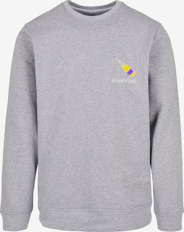 F4NT4STIC Sweatshirt 'Silvester Party #partytime' in Grey: front
