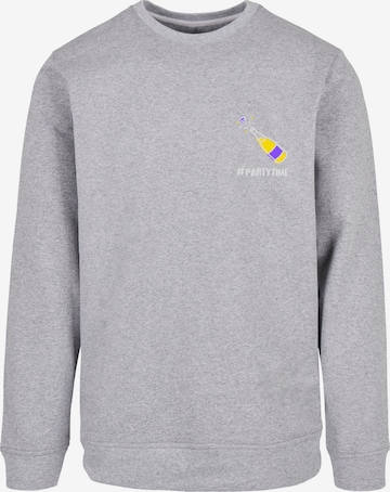 F4NT4STIC Sweatshirt 'Silvester Party #partytime' in Grey: front