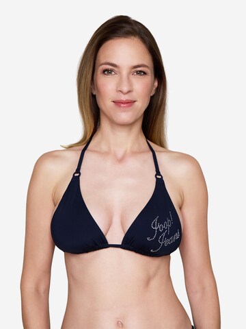 JOOP! Jeans Triangel Bügel-Bikini-Top ' Glamour ' in Schwarz: Vorderseite