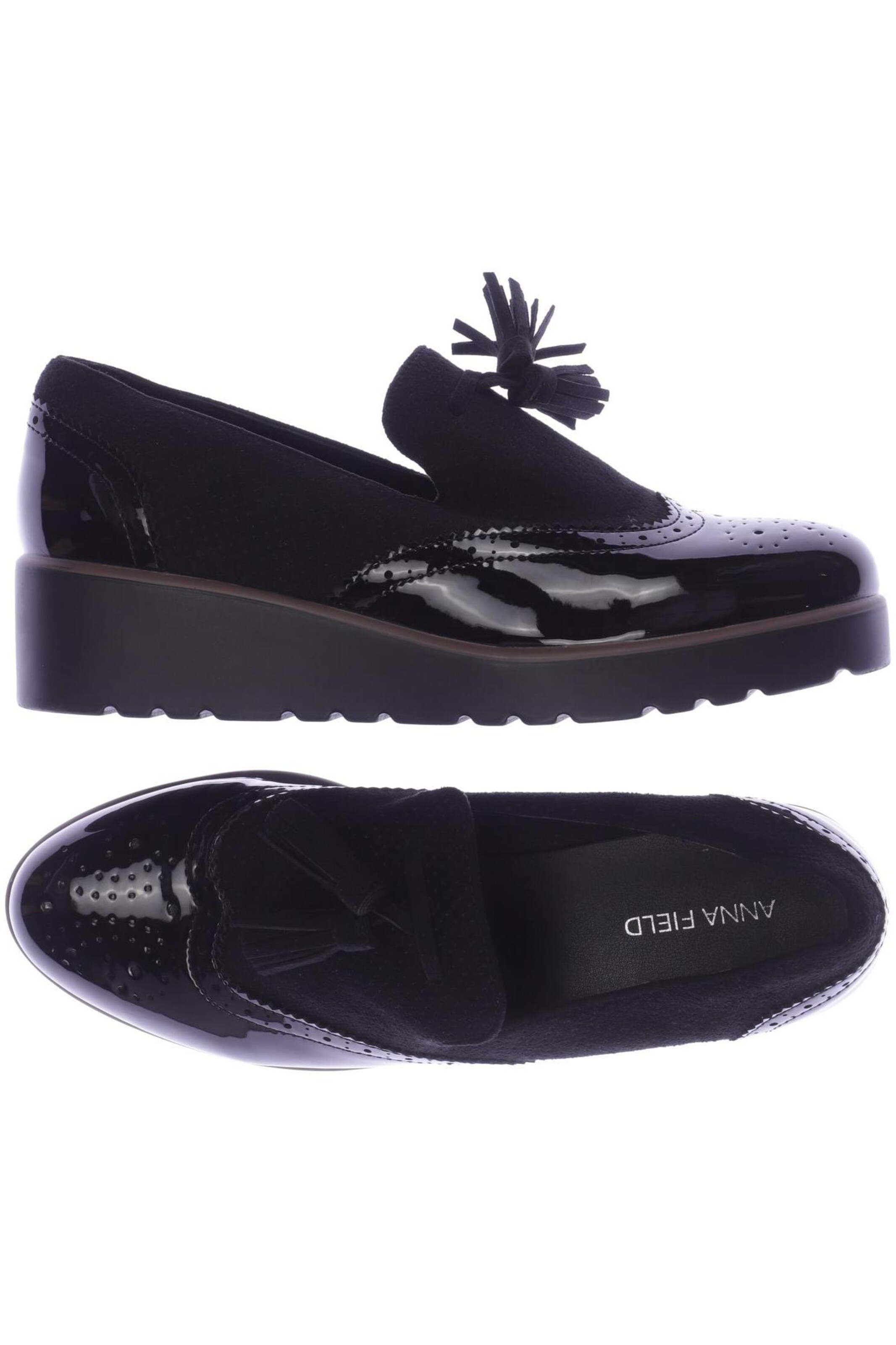 Anna Field Flats & Loafers in 37 in Black: front