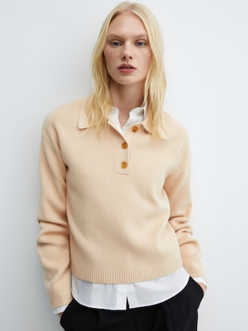 Pull-over 'Riccio' MANGO en beige : devant