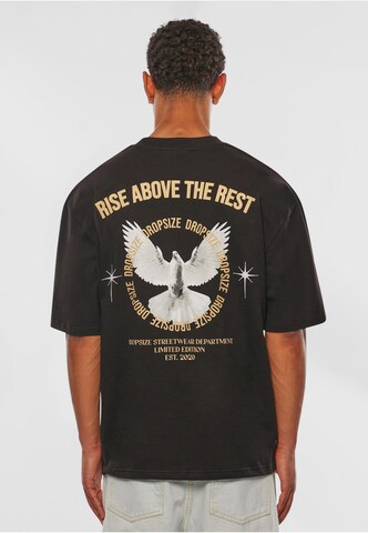 Dropsize T-Shirt 'Rise Above' in Schwarz: Vorderseite