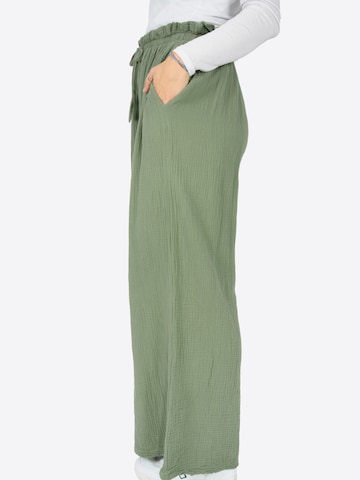 Wide Leg Pantalon 'Liska' Seasons of April en vert