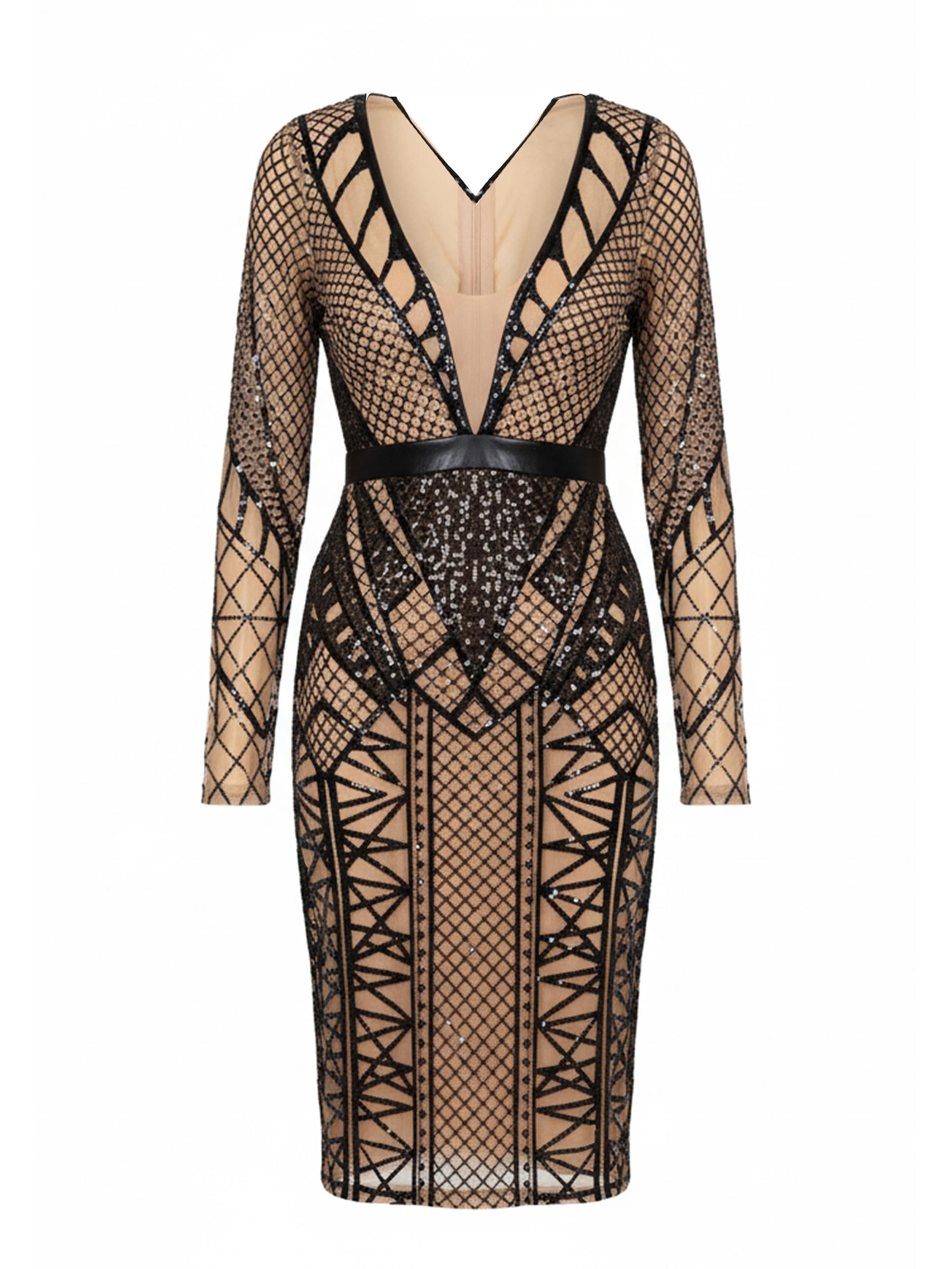 GODDIVA Kleid in Schwarz: Vorderseite