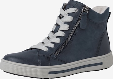 JANA Sneakers hoog in Blauw: voorkant