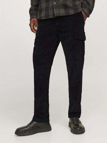 JACK & JONES Regular Cargobroek in Zwart: voorkant