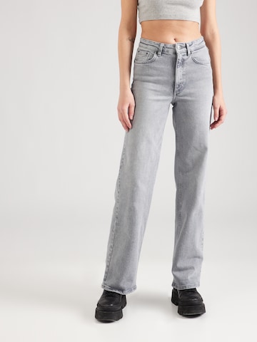 ONLY Wide leg Jeans 'JUICY' in Grijs: voorkant