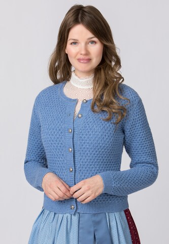 STOCKERPOINT Gebreid vest 'Juliette' in Blauw: voorkant