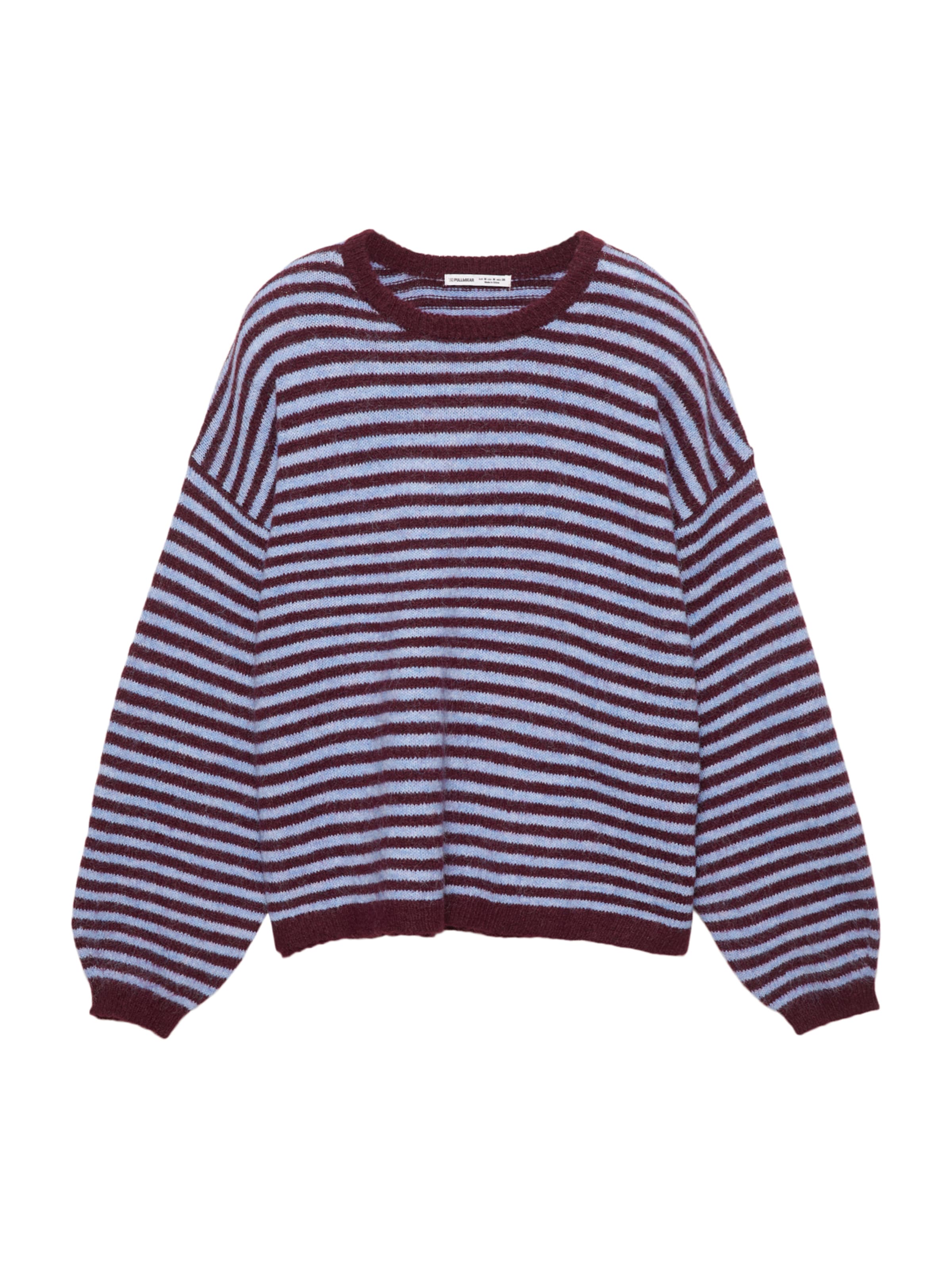 Pull&Bear Pulover | jagoda / pastelno lila barva, Prikaz izdelka