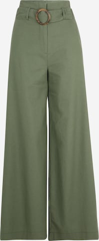 Wide leg Pantaloni de la Vila Tall pe verde: față