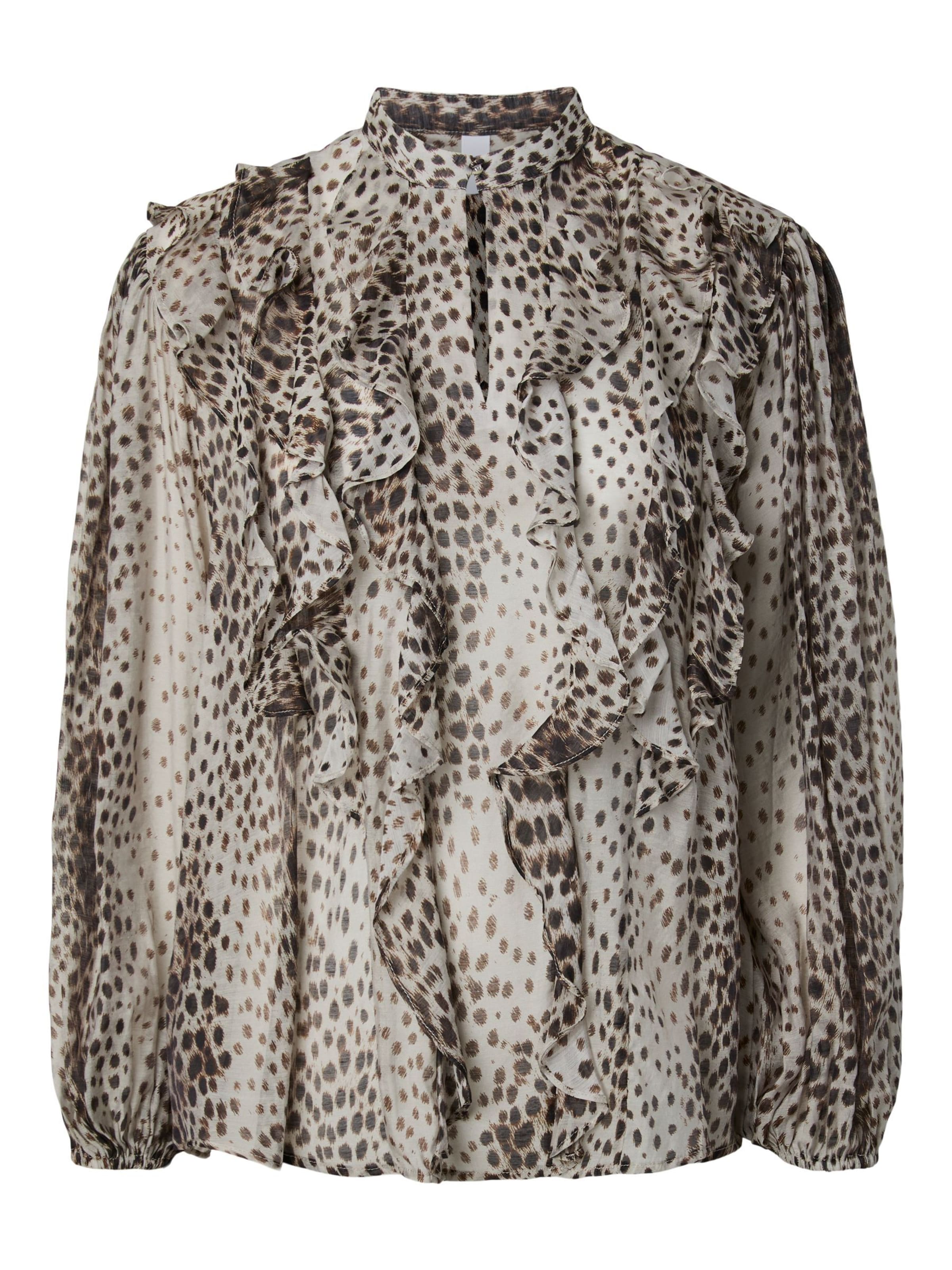 YAS Blouse 'YASCheemi' in XS in Ecru / Dark brown, Item view